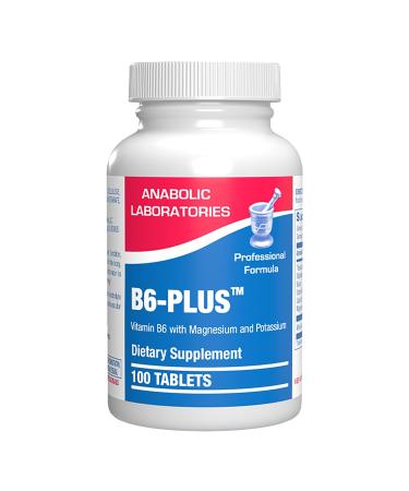 Calcium Magnesium B6 Supplement - Clinically Formulated Vitamin B6 50mg Complex for Energy Metabolism Krebs Cycle Heart Bone and Nerve Support with B1 B2 Niacin and Potassium (100 Servings)