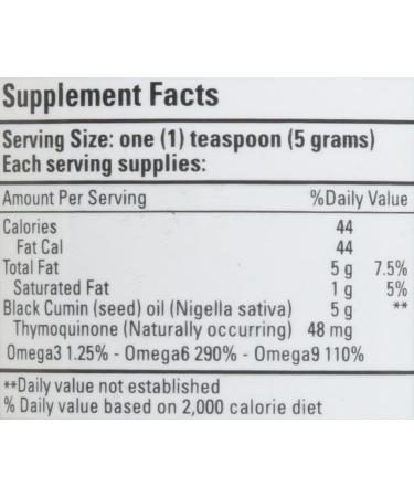 BIO NUTRITION Black Seed Oil 8 Fl Oz - 100% Pure & Natural - 0.02 lb - Buy Online on GoSupps.com