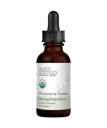 USDA Organic Potassium Iodide 250 mcg Liquid Supplement (6 Month Supply) - Supports The Thyroid Gland and Helps Exposure  Low Levels of Iodine - More Bioavailable Than Iodine Tablets Pills - 1 Fl Oz - Buy Online on GoSupps.com