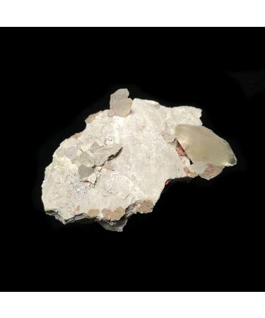 Natural Crystal Rough 224g B1-1 Natural Stone Calcite and Realgar Crystal Specimen Home Decoration from Hunan Province China Home Decoration Natural Stones Room Decoration Stone Mineral Specimen