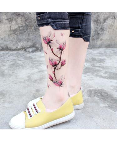 Oottati 8 Sheets Pink Flower Rose Waterproof Temporary Tattoo Stickers | Stylish & Long-Lasting Arm Jewelry for Women - Buy Online on GoSupps.com