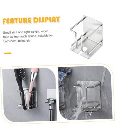 Fomiyes Stainless Steel Razor Hanger - Electric Shaver Wall Holder & Toothpaste Organizer - Durable Metal Rack for Bathroom Storage - Buy Online on GoSupps.com