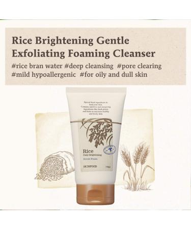 Skinfood Rice Brightening Scrub Foam 150ml - Radiant Skin Exfoliation - Buy Online on GoSupps.com