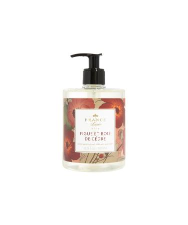 France Luxe Body French Perfumed Hand Soap Fig & Ceder French Luxury Hand Soap Moisturizing Coconut & Olive Oils Leave Hands Soft 16.9 Oz. Figue Bois De Cedre