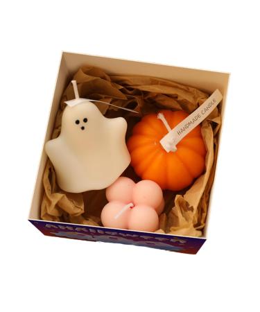 Halloween Candle Set Cartoon Shape Scented Candles Natural Plant Scented Candles Women Aromatherapy Candles Wax Scented Candle Halloween Halloween Party Supplies Kids Halloween Candles Aromathe