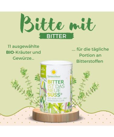  SonnenMoor Organic bitter powder Bitter is the new sweet in a 100 g tin a natural product of the Austrian family company SonnenMoor active since 1972. - Buy Online on GoSupps.com