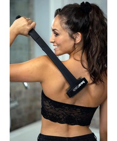 Bearback Back Scratcher - Premium Extendable Folding Exfoliating Brush for Adults - Long Handle for Back & Body - Dry/Bath/Shower - Black - Buy Online on GoSupps.com
