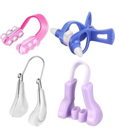 4 Pieces Nose Up Lifting Clips Nose Clip On Safety Silicone Nose lifter Nose Bridge Slimming Clips Beauty Clip Tool Set for Women