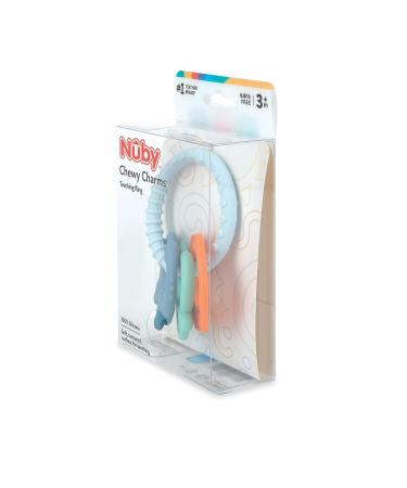 Nuby Silicone Dino Teething Ring | BPA Free | 3+M | Chewy Charms - Buy Online on GoSupps.com