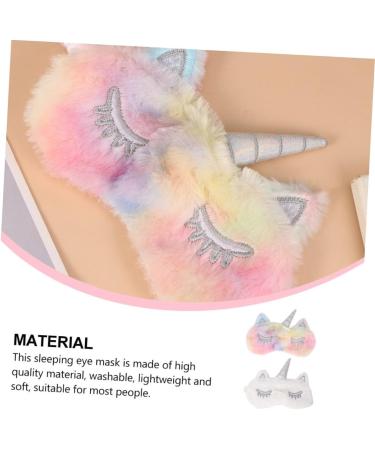 Didiseaon Unicorn Eye Patch Set - 2pcs Plush Sleep Masks & Swim Blindfolds | Stress Relief Travel Eye Covers - Buy Online on GoSupps.com