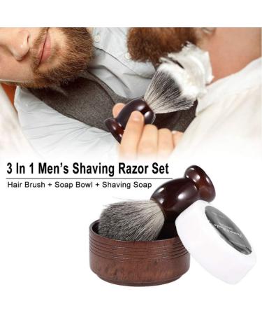 Frcolor Men's Hair Shaving Brush Set - Wooden Cup Bowl Soap Razor Accessories | Premium Shaving Kit for Barber & Home Use - Buy Online on GoSupps.com