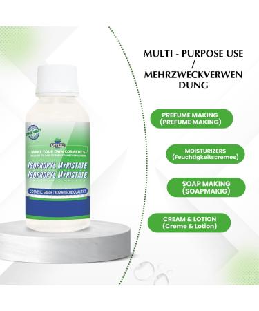MYOC Isopropyl Myristate-118 Ml (3.99 Fl.Oz) Isopropyl Myristate for Skin Isopropyl Myristate Liquid IPM for Makeup Remover Isopropyl Myristate for Hair IPM Bulk - Buy Online on GoSupps.com
