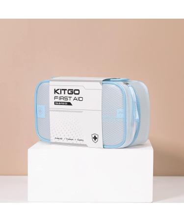 Kitgo Waterproof First Aid Kit Gift for Mother - Essential Medical Supplies for Home, Dorm, Outdoor, Car - Blue - Buy Online on GoSupps.com