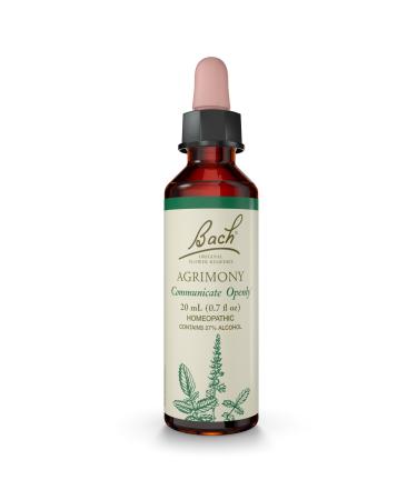 Bach Original Flower Remedies Agrimony - Communicate Openly - Natural Homeopathic Flower Essence for Emotional Balance - Vegan Gluten Free Sugar Free - 20mL Dropper