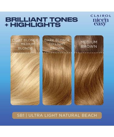 Clairol Nice'n Easy Cr me Oil Infused Hair Dye SB1 - Ultra Light Natural Beach Blonde (1 Count) - Buy Online on GoSupps.com