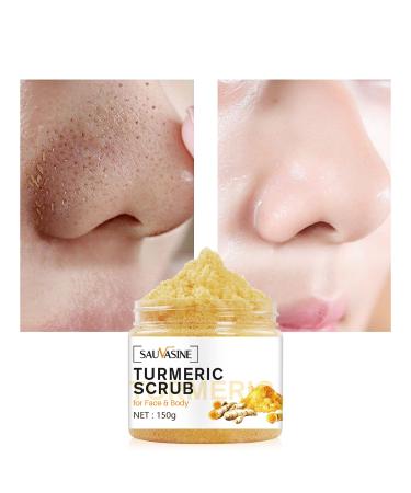 LANTHOME Turmeric Body Scrub | Deep Cleansing Exfoliator for Dark Spots | Moisturizing & Nourishing Skin - 150g - Buy Online on GoSupps.com