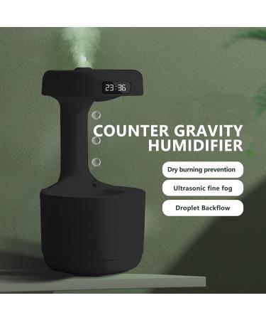 TVACHI USB Air Humidifier with LED Display - 800ml Desktop Anti-gravity Design - Power-off Protection - Ideal for Bedroom and Living Room - Black - Buy Online on GoSupps.com