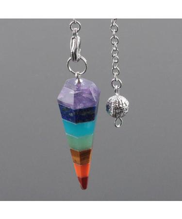 Reiki Energy Healing Crystal Point Dowsing Pendulum Dowser With 7 Chakra Type - Buy Online on GoSupps.com