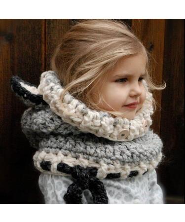 Azornic Baby Winter Hat Scarf Hood for 2-8 Years Kids - Gray - Buy Online on GoSupps.com