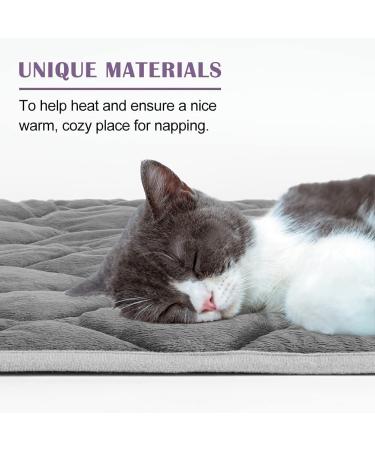 Self-Heating Cat Mat - Thermal Pet Bed Mat - 16 x 20 - Grey - Buy Online on GoSupps.com