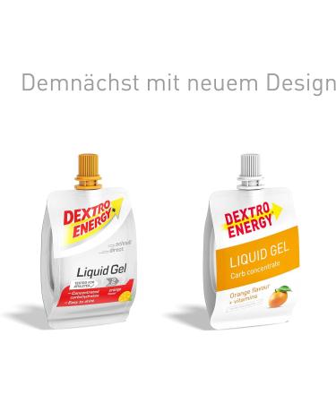 Dextro Energy Liquid Gel Orange + Vitamins - 18x60ml | Boost Energy with Grape Sugar & Vitamin B6 | Fast Carbohydrate Source - Buy Now! - Buy Online on GoSupps.com
