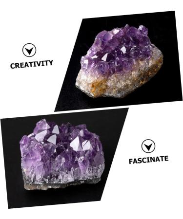 FOMIYES 2pcs Natural Crystal Cluster Natural Geode Cave Decor Meditation Stone Natural Minerals Small Piece - Buy Online on GoSupps.com