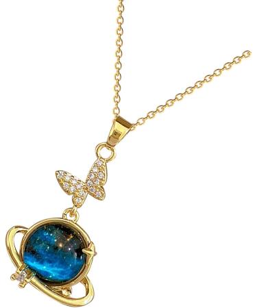 Oralgo Star Planet Pendant Necklace | Exquisite Adjustable Collarbone Jewelry for Women & Girls - Buy Online on GoSupps.com