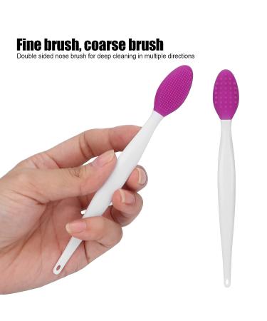 Silicone Nose & Lip Cleansing Brush Set - Double Sided Facial Brush for Blackhead Removal and Exfoliation - Lip Scrub Exfoliator & Moisturizer - Purple - Buy Online on GoSupps.com