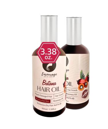 Batana Rosemary Hair Growth Serum - Organic Dr. Sebi Approved Intensive Repair Strengthens Thinning Hair Moisturizes Dry Scalp Batana Oil Serum