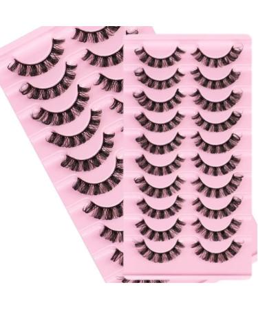 False Eyelashes Russian Strip Lashes Fluffy Eyelashes Perfect for Parties Weddings Birthday Gifts Eye Lashes for Every Type of Eyes Eyelashes Fake Lashes Natural Look (Lashes DH06-02)
