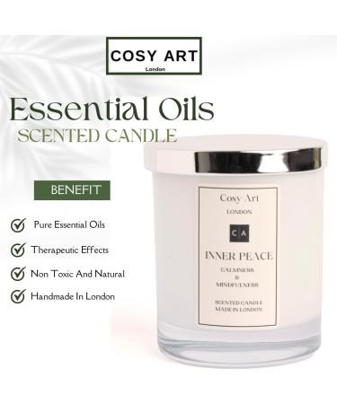 Inner Peace Essential Oils Scented Candle | Calming Relaxing Gift | 300ml, 90h Burn Time - Buy Online on GoSupps.com