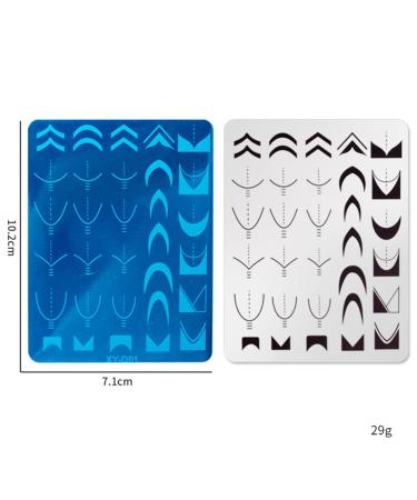 Ustnir French Stamping Stencil Plate for Nail Art - Smileline Template & Manicure Tools - International Shipping Available - Buy Online on GoSupps.com