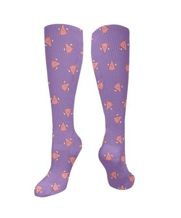 Happy Crazy Uterus Darkellila compression socks for women and men circulation 15 20 mmHg is the best support for sporty running and cycling