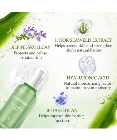 Aloderma Aloe Face Serums Set 4 Pieces - Firming Serum Soothing Serum - Buy Online on GoSupps.com