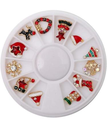 Nail Art 1BOX Christmas Nail Art Rhinestones Glitter Diamond Gems 3D Tips DIY Decoration B Good servicedurable - Buy Online on GoSupps.com