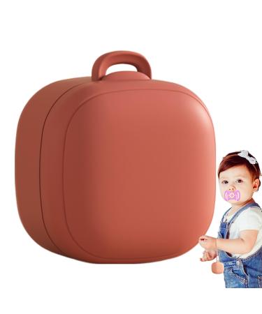 Pacifier bag for babies portable silicone bag |Portable travel pacifier bag pacifier holder made of silicone for diaper pockets boys and wobblo bright red