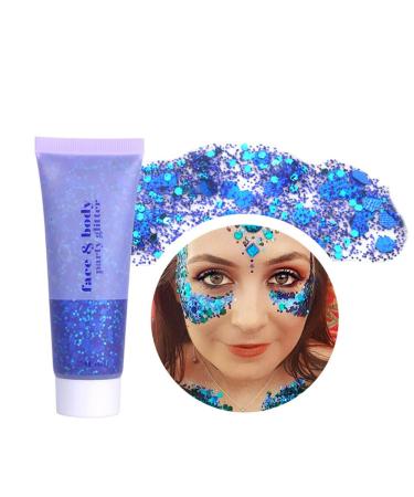 Uposao Body Glitter Gel Mermaid Glitter Liquid Eyeshadow Long Lasting Waterproof Glitter Cosmetic Face Hair Nail Body Lotion for Festival Party Makeup Decoration 50ml