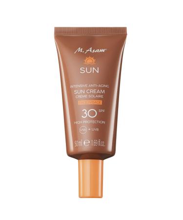 M. Asam sun intensive anti-aging sunscreen face LSF 30 (50 ml)-face cream with immediate protection against UVA & UVB radiation prevents sun-related skin damage with aloe vera & coconut water sunscreen face 30 50ml