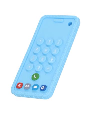 Buy Sensory Chew Toy - Cell Phone Shape Silicone Teether for Toddlers | Bright Blue Color Soft & Fun - International Shipping Available! - Buy Online on GoSupps.com