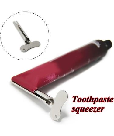Toothpaste Dispenser Stainless Steel Toothpaste Squeezer Bathroom Accessories Facial Cleanser Toothpaste Tube Rolling Press Squeezer Dispenser (Color : Silver) - Buy Online on GoSupps.com