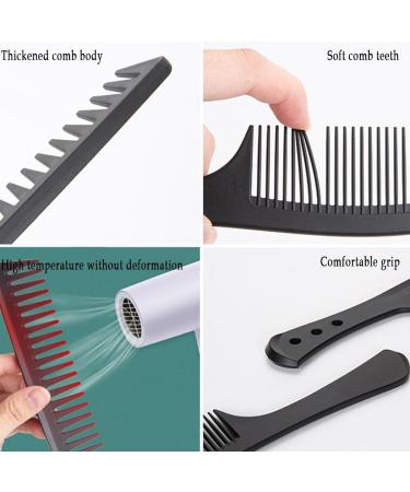 DAZISEN 3 Pieces Combs Set - Black Wide Toothed Comb Hairdressing Combs Heat Resistant Anti-static Detangling Hair Comb Cutting Combs Set 2 - Buy Online on GoSupps.com