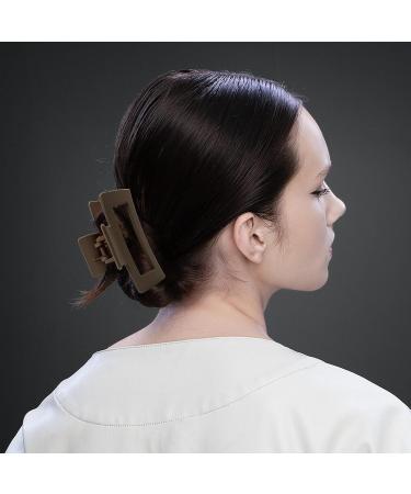 YEEPSYS Hair Claw Clips - Strong Hold Hair Accessories for Women and Girls - 3.5 inch Matte Black Brown - Thin Hair Styling Clip - Buy Online on GoSupps.com