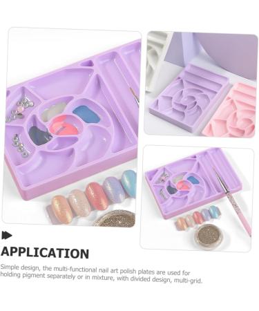 FRCOLOR 6 Pieces Nail Polish Mixing Plates Nail Polish Dish For Manicure Multigrid Design Easy To Clean Easy To Use Suitable For Nail Art Color Blending - Buy Online on GoSupps.com