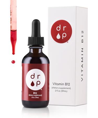 Vitamin B12 2500 mcg 2 oz Liquid Drops for Energy Production, Nervous System Health - No Artificial Preservatives, Non-GMO, Gluten Free, Vegan-Friendly