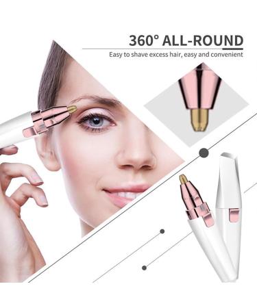 ZHANGQIUXIA Precision Eyebrow Trimmer for Face 2in1 Eyebrow and Facial Hair Removal Device Electric Hair Clipper Effortlessly Remove and Shape Your Eyebrows White - Buy Online on GoSupps.com