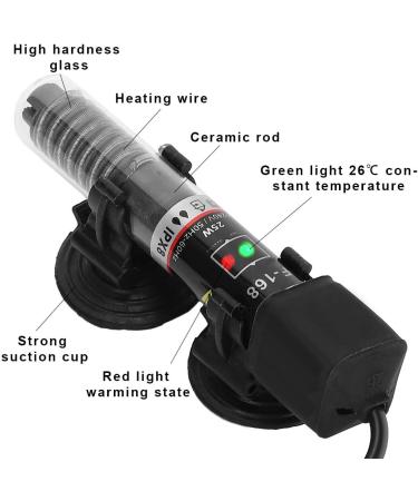 25W Mini Aquarium Heater - Explosion-Proof Heating Rod with Suction Cups | Constant Temperature 26 /78.8 - International Shipping Available - Buy Online on GoSupps.com