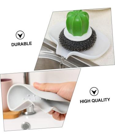 Ciieeo 4 Pcs Box Silicone Soap Dish Wood Trays Vessel Sink Kitchen Sink Sponge Dish Soap Dish for Shower Sponge Soap Wood Pallets Soap Holder for Bathroom Silica Gel Wooden Sponge Holder - Buy Online on GoSupps.com
