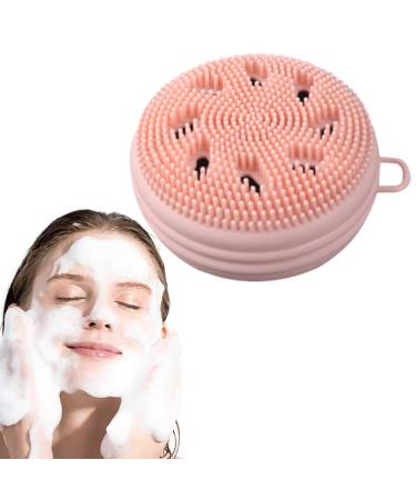 Silicone Face Brush Super Soft Cleaning Scrubber | Face Wash Scrub Exfoliator Brush Manual Handheld Face Skincare for Cleaning Wobblo Pink