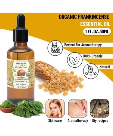 Rehoboth Creative Collection Organic Frankincense Essential Oil - 100% Pure Therapeutic Grade for Skin Therapy & Natural Calm - 1 Fl. oz - Buy Online on GoSupps.com