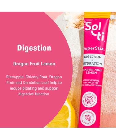 Sol ti Organic Electrolyte Digestion Hydration Drink Mix Superfood Non GMO 14 Sticks - Dragon Fruit Lemon - Buy Online on GoSupps.com